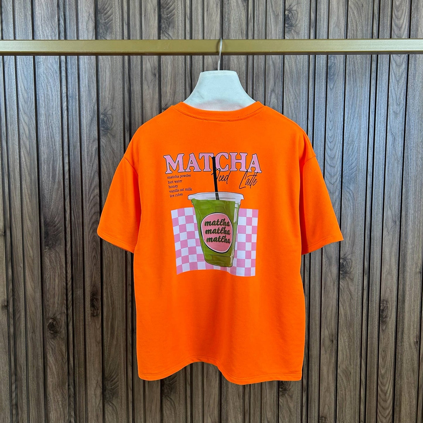 T-shirt Matcha: Neon appelsin