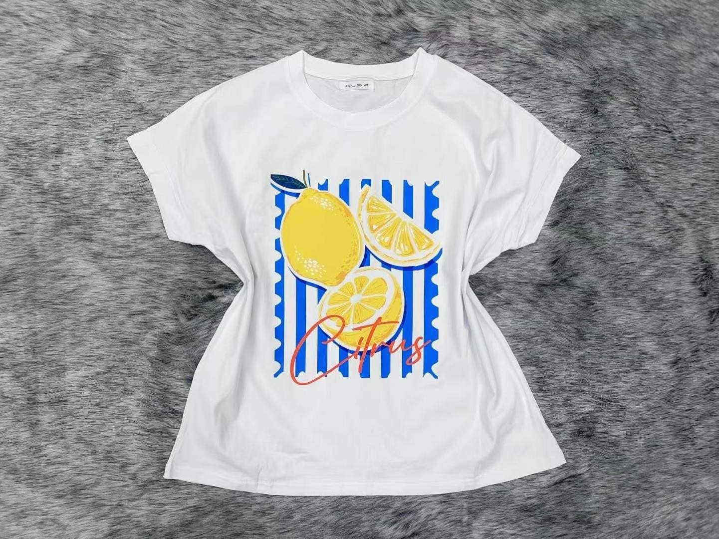 T-shirt i bomuld med print, trendy, premiumkvalitet JG40