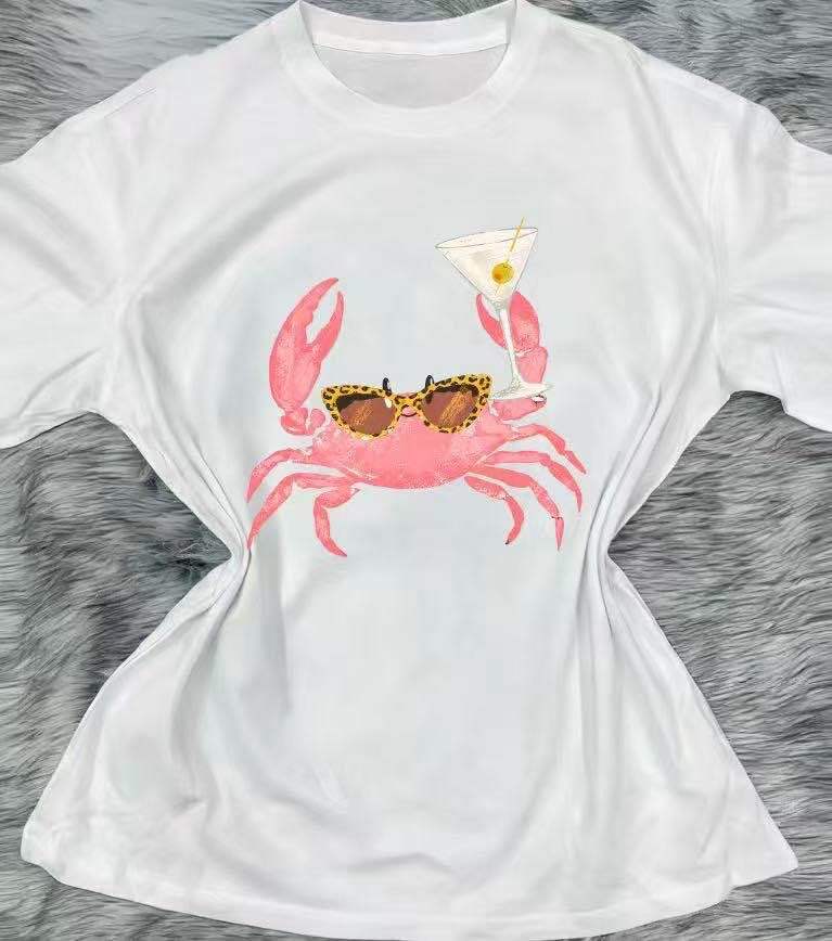 T-shirt i bomuld, printet, moderne, premiumkvalitet