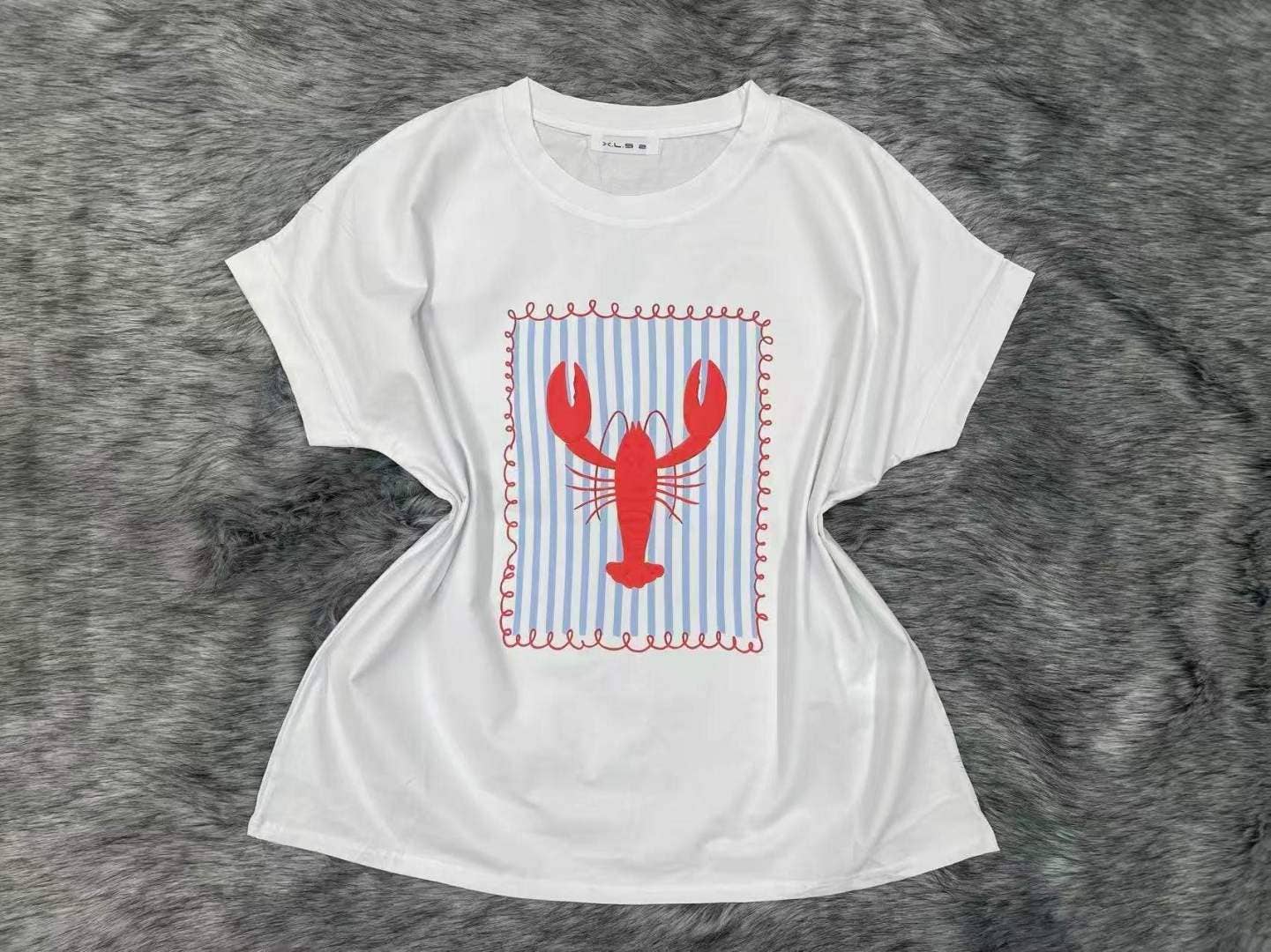 T-shirt i bomuld med print, trendy, premiumkvalitet JG142
