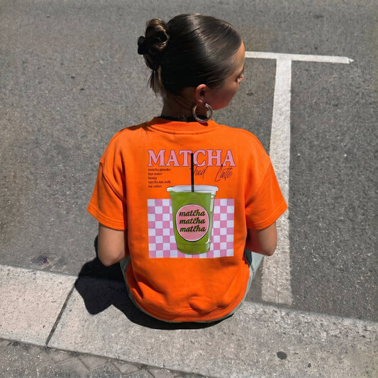 T-shirt Matcha: Neon appelsin