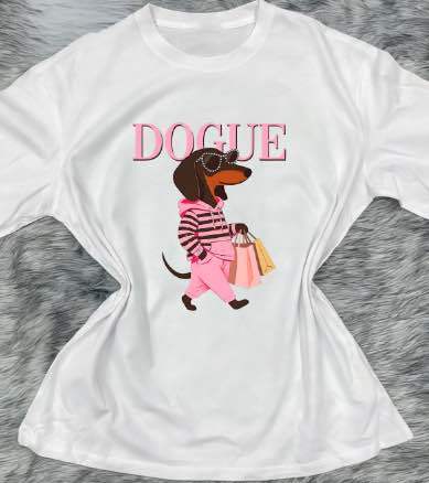 T-shirt bomuld med print, trendy, premium kvalitet JG61